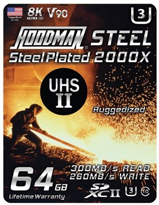 Hoodman 64GB Steel 2000x SDXC UHS-II Memory Card
