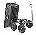 Gorilla Carts Heavy-Duty Poly Yard Dump Cart, 10 Cu Ft Tub, 1500 lb Haul Capacity, Black – Towable Utility Wagon with Quick-Release Dumping & Pneumatic Tires for Landscaping and Gardening