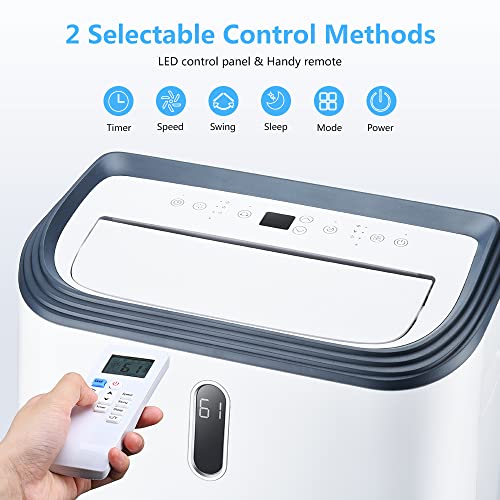 Portable Air Conditioner, Rintuf 2022 14000 BTU ASHRAE Portable AC