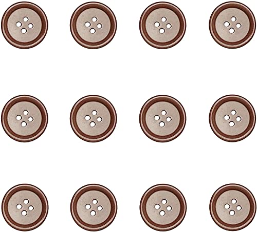 Libiline 100pcs Resin Button Solid Color 4Holes