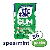 Tic Tac Gum, Sugar Free Chewing Gum, Spearmint, 36 Count