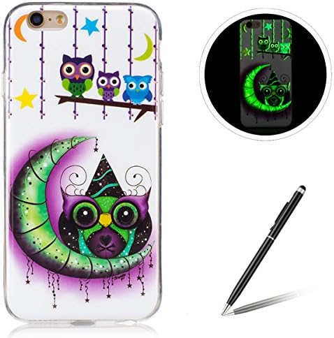 Feeltech iPhone 6/6S Plus 5.5 TPU Silicone Case, Luminous Effect Noctilucent Green Glow Ultra Slim Soft Rubber Shell for iPhone 6/6S Plus 5.5 Stylish Unique Design
