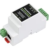 Waveshare Industrial Serial Server RS485 to RJ45 Ethernet TCP/IP to Serial Rail-Mount Support with PoE Ethernet Port + Electrical Isolation