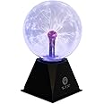 Kicko 10-Inch Plasma Ball - Blue Plasma Globe Touch and Sound Sensitive - Nebula Thunder Lightning Plasma Lamp Plug-in for Science Decor - Crystal Ball for Bedroom, Parties, Kids, and Home Decoration