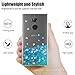Sony Xperia XA2 Ultra Case with HD Screen Protector for Girl Woman, Atump Cute Glitter Quicksand Liquid Sparkle Bling Clear Soft Case for Sony Xperia XA2 Ultra Blue