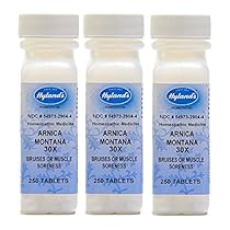Hyland's Arnica Montana 30X Tablets, Natural Homeopathic Relief of Bruises & Muscle Soreness, 250 Count(Pack of 3)