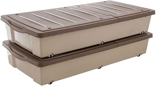 YangXu Caja de almacenamiento, cama de caja de almacenamiento 54L fondo