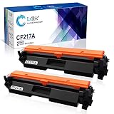 LxTek Compatible Toner Cartridge Replacement for HP 17A CF217A to use with Laserjet Pro M102w M130fw, Laserjet Pro MFP M130fw M130nw M130fn M130a Printer, 2 Black, High Yield(with Chip)