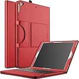 IVSO Apple iPad Pro 12.9 Case With Keyboard Ultra-Thin DETACHABLE Bluetooth Keyboard Stand Case / Cover for Apple iPad Pro 12.9-inch 2015/2017 Version Tablet (Red)
