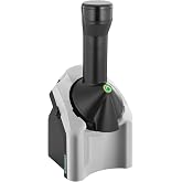 Yonanas Vegan Non-Dairy Frozen Fruit Soft Serve Dessert Maker with Recipe Book in Silver