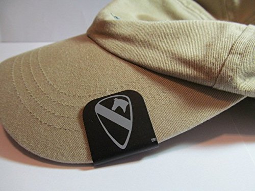 1st Cavalry Patch Laser Etched Hat Clip Black