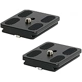 Harwerrel 50mm Quick Release Plate Fits Arca-Swiss Standard for Camera Tripod Ballhead (Pack of 2)