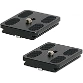 Harwerrel 50mm Quick Release Plate Fits Arca-Swiss Standard for Camera Tripod Ballhead (Pack of 2)