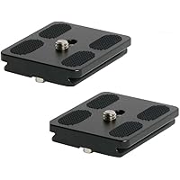 Harwerrel 50mm Quick Release Plate Fits Arca-Swiss Standard for Camera Tripod Ballhead (Pack of 2)