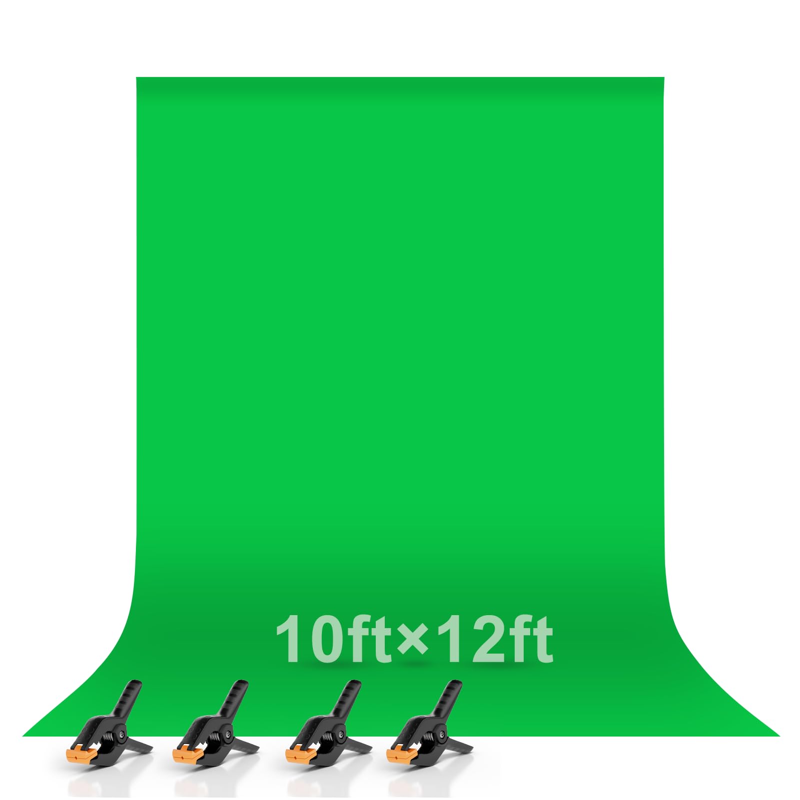 EMART Green Screen Backdrop, 3.0x3.6m/10x12ft Photography Chroma Key Polyester Greenscreen Background Sheet Fabric for YouTube Zoom Meeting, Photo Video Studio, Live Streaming — image 1