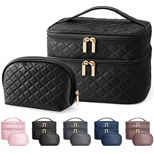 Maange 2 Pcs Cosmetic Bag Makeup Bag