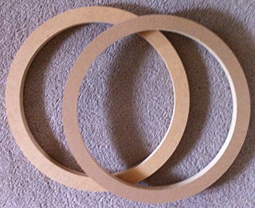 18" Speaker Subwoofer Spacer Fiberglass Ring 3/4" MDF Pair 16 15/16" Hole Cutout