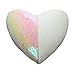 U-miss Mermaid Pillow with Pillow Insert, Two-Color Decorative Heart Shape Reversible Sequin Pillow 13''Ã—15'' (Heart-Shaped, Pink-White)