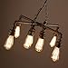 Electro bp; Vintage Style Metal Art Chandelier Max 480W with 8 Lights Copper Finish
