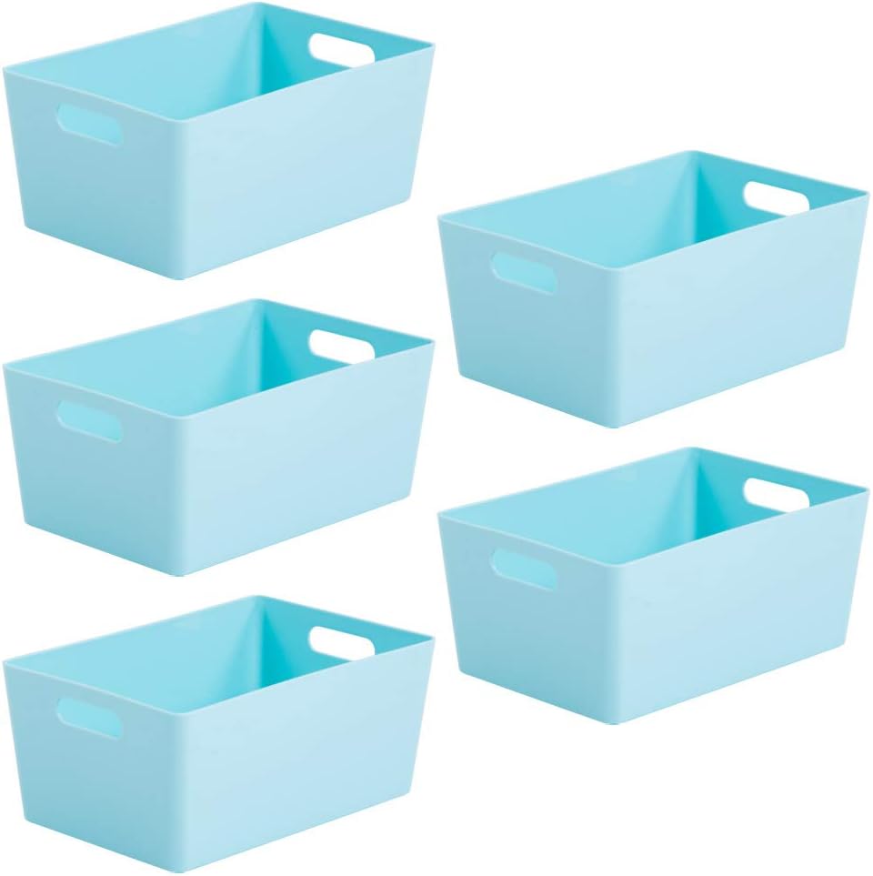 Wham Bam 4.02 Duck Egg Blue Plastic Studio Storage Baskets Office Home