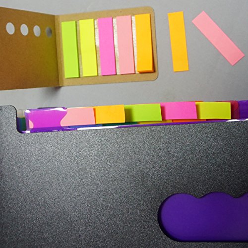 24 Pockets Expanding File Folder Letter Size with Colored Tab and 120 Sticky Note for Business, Office, Study
