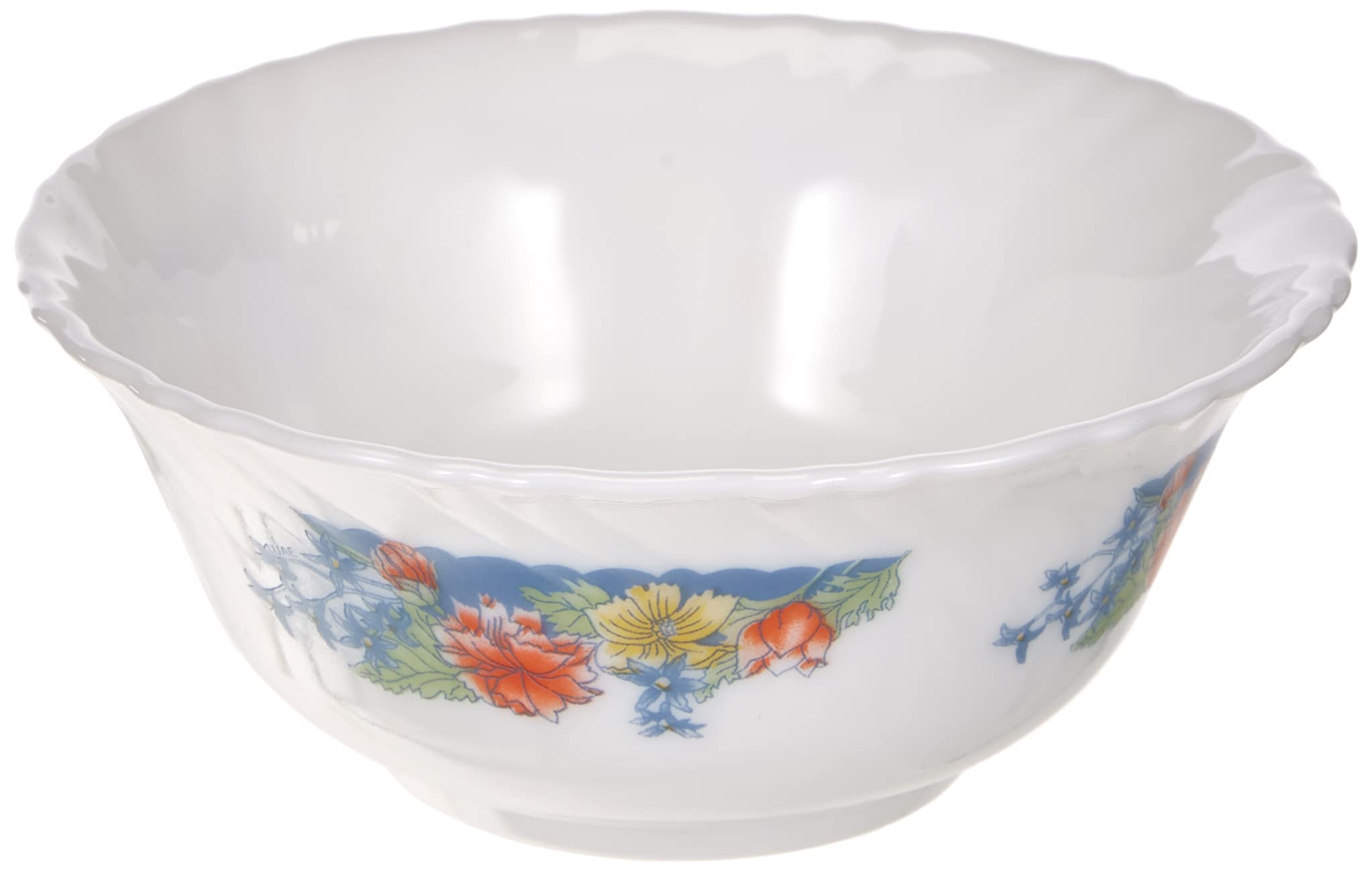Dajar Bowl 12 cm Arcopal Florine, Glass White, Red, Blue, Green, 12 x 12 x 5.25 cm