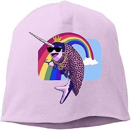 Narwhal Leopard Snuggie Rainbow Women/Men Wool Hat Soft Stretch Beanies Skull Cap Unisex