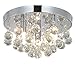 Crystal Chandeliers Lighting Sold By RH RUIVAST, Flush Mount Ceiling Light 3*G9 Lights Fixture, H9.85’’ x W5.7’’ ,Mini Style Modern Ceiling Lamps Used for Bedroom Dining Room Study Balcony and Aisle