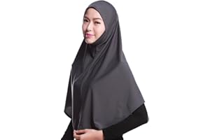 Daxin Muslim Hijab Amira Islamic Solid Soft Scarf Long Hejab Head Shawls