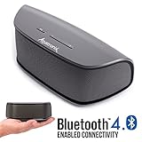 Alpatronix Bluetooth Speaker, AX420 10W Ultra Portable Compact Wireless HD Stereo w/Built-in Mic, Subwoofer, Volume/Playback Controls for Smartphones, Tablets & Computers, Indoor & Outdoor - Grey