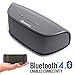 Bluetooth Speakers, Alpatronix AX420 Universal HD 10W Portable Rechargeable Wireless Stereo Bluetooth Speaker w/ Mic, Subwoofer, Volume/Playback Controls for Smartphones, Tablets & Computers - Gray