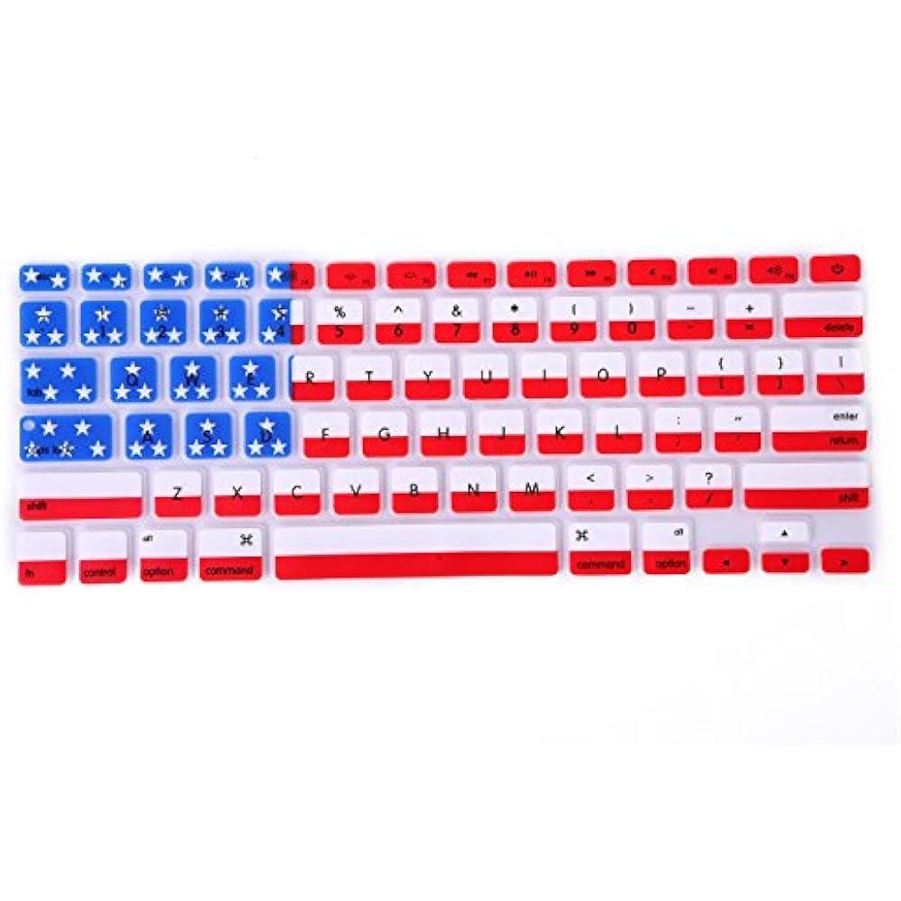 Patriotic Silicone Rubber Keyboard Skin Cover For Macbook Air 13 And