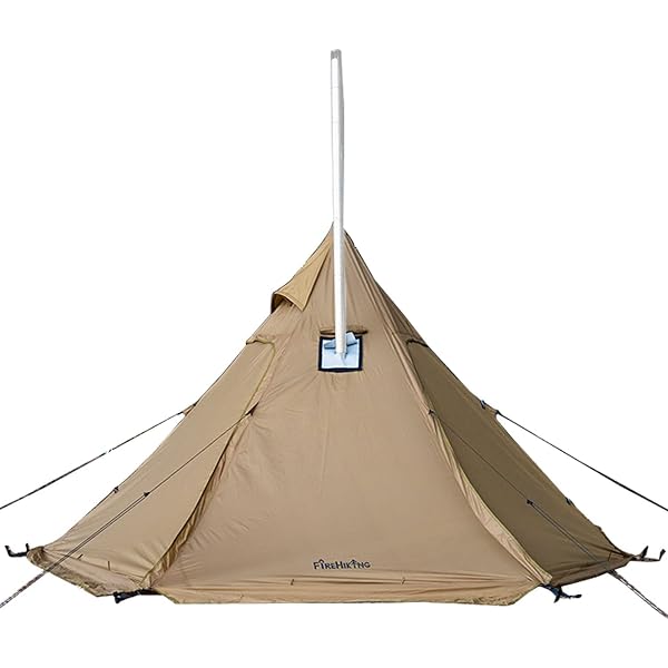 Amazon.com : FireHiking Hot Tent 2-4 Persons Waterproof Teepee Tent with  Stove Hole and Half Inner Mesh Tent : Sports u0026 Outdoors