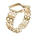 Alonea Stainless Steel Bracelet Smart Watch Band Strap + Case Cover For Fitbit Blaze (Gold)