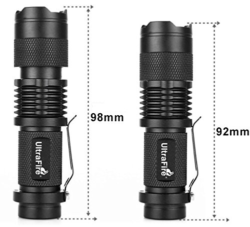 UltraFire 7w 300lm Mini Cree Led Flashlight Torch Adjustable Focus Zoom Light Lamp