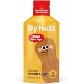 By Nutz Peanut Butter Packets, No Added Sugar, Single Serve Peanut Butter Packs for On-the-Go &amp; Travel, High Oleic, Non-GMO, 9 x 20g (3 Boxes)