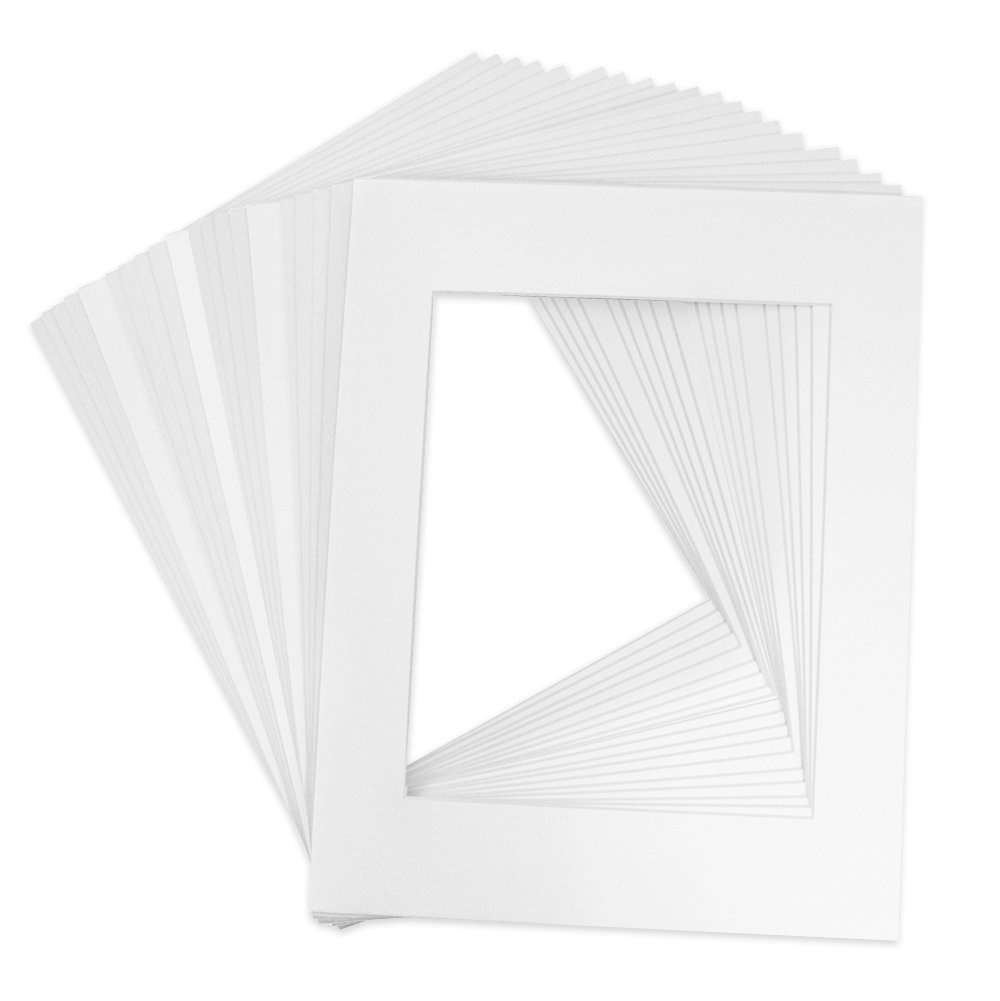 High Premier Bevel PreCut White Core Mattes Fit 8.5x11 Photo