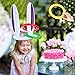 Inflatable Bunny Ears Ring Toss Game ( Air Pump Included ) - Inflatable Toss Game Easter Games for Kids and Adults