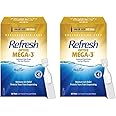Refresh Optive MEGA-3 Lubricant Eye Drops Preservative-Free Artificial Tears, 0.01 fl oz (0.4 mL), 60 Single-Use Containers (Pack of 2)