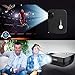 Projector, Hausbell Mini Projector Portable Video LED Projector HD for Outdoor Indoor Movie/Home Cinema Theater/Game (Black)thumb 2
