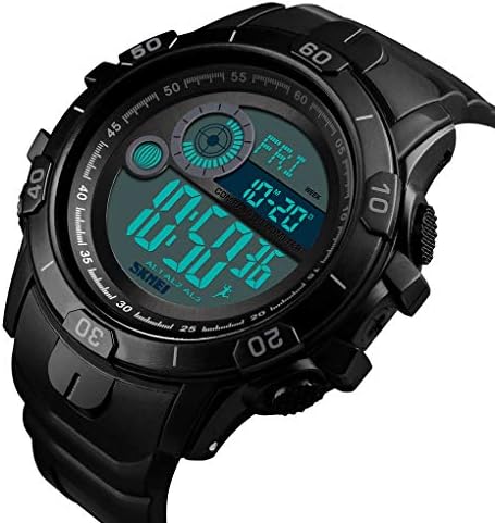 LIBINA Classic Sport Waterproof Watch Activity Tracker Watch with Calorie Counter, Waterproof Smart Fitness Band with Step Counter Luminous Skeleton Smartwatch,Black