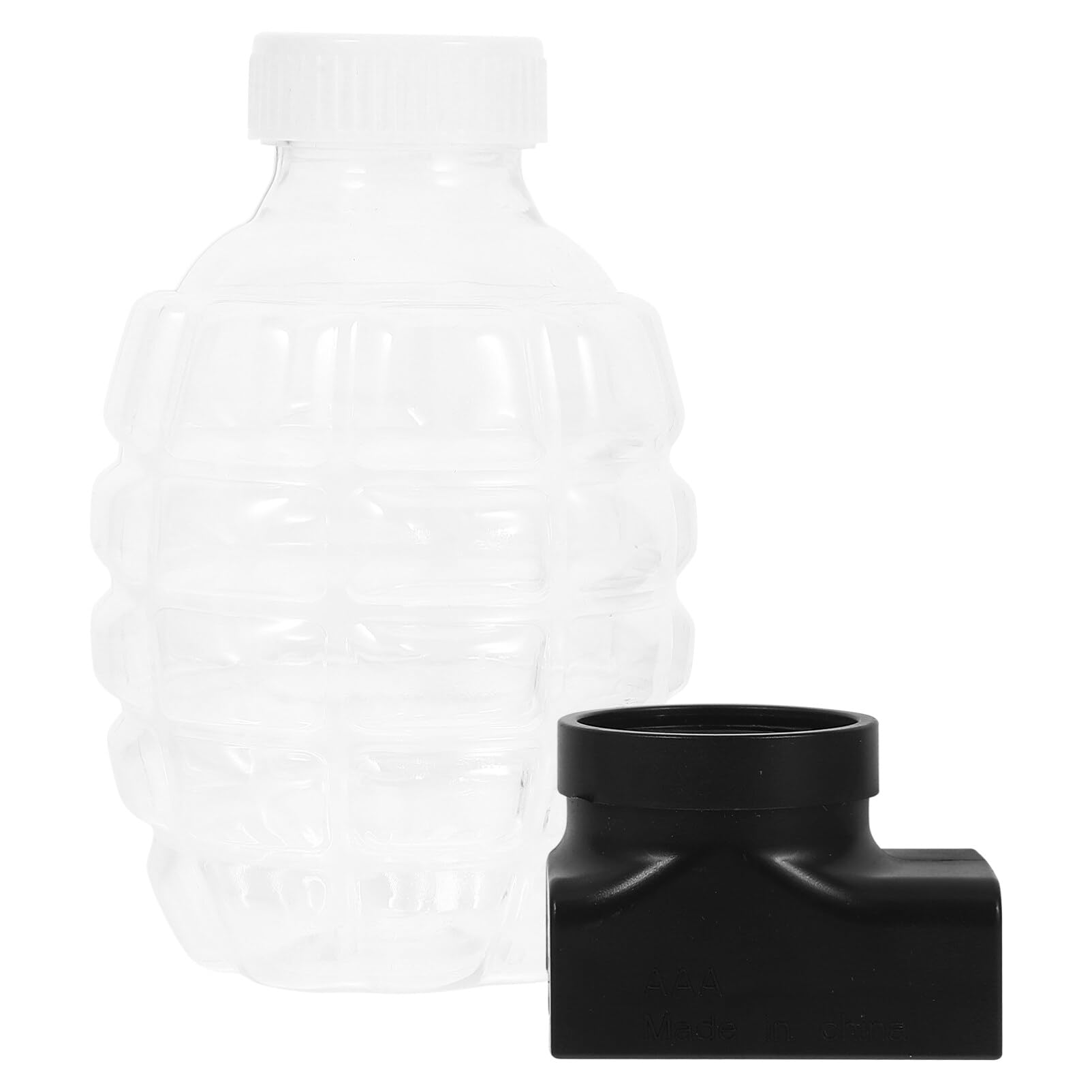 Toyvian Plastic Bead Subpackage Bottle, Bottle with Connector Splatter Pineapple hoppers Pineapple Bottle Shooter Game Accessory