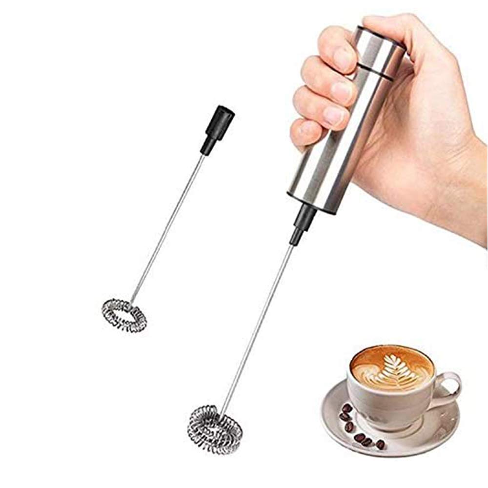 AMERTEER Handheld Milk Frother Foam Maker, Electric Mini Drink Mixer for Lattes,Cappuccino, Frappe, Matcha, Dalgona coffee and Hot Chocolate