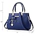 Fantastic Zone Women Handbags Fashion Handbags for Women PU Leather Shoulder Bags Messenger Tote Bags Navy Blue