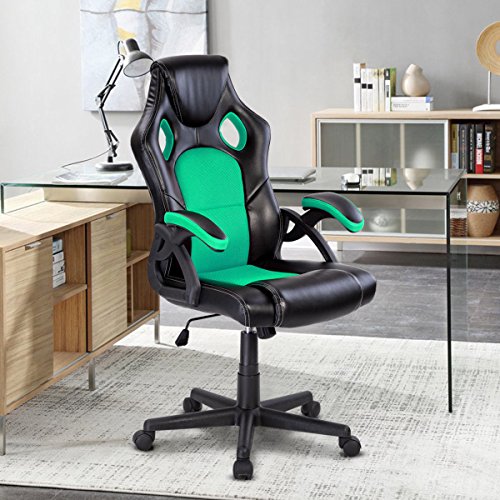 image for Giantex Executive Racing Office Gaming Chair Ergonomic Leather Style B