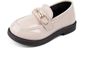 ohsofy Girls Slip-On Loafers Comfort Dress Shoes Oxford School Uniform Flats Non-Slip Sole Casual Wedding Party (Toddler/Little Kid)