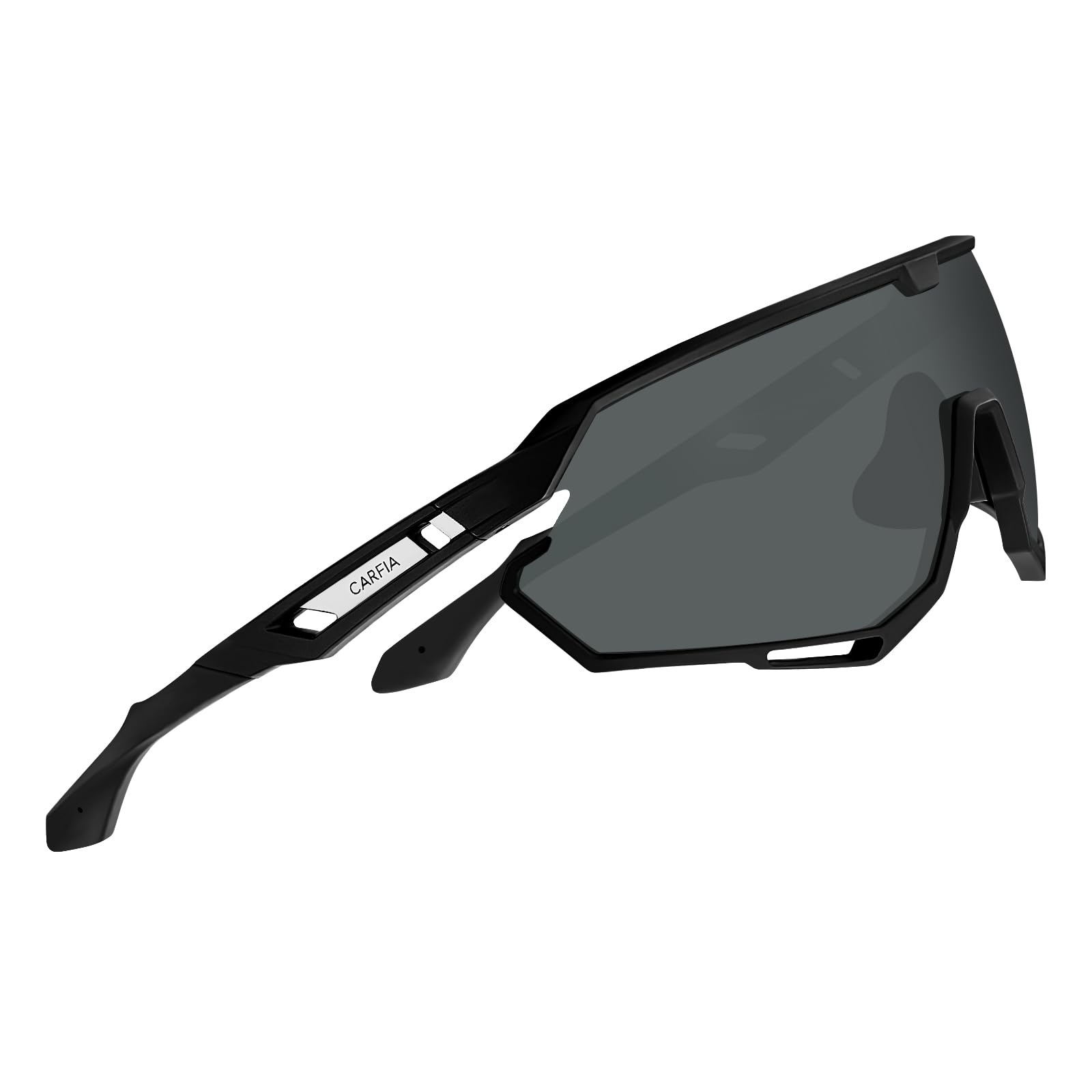 Photo 1 of CARFIA Polarized Cycling Sunglasses for Men - 3 Interchangeable Lenses UV400/Shockproof/HD Vision CA5390