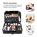 Valdler 3 Layer Large Makeup Bag Portable Travel Cosmetic Toile Organizer With Removable Divider Water Proof Multifunction 15.5inch Black