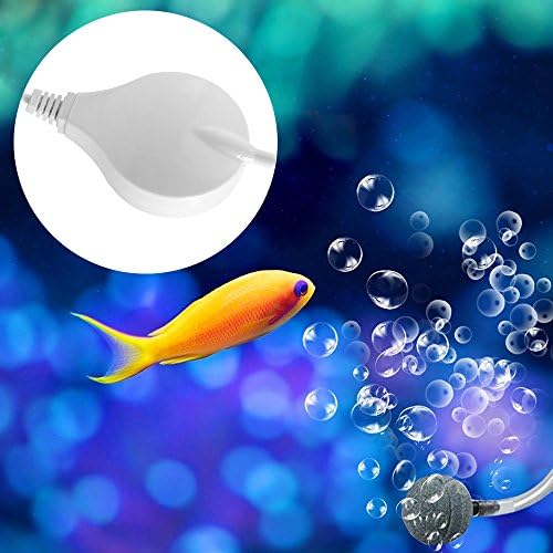 Fish Tank Air Pump, Elegant Ultra Silent Aquarium Air Pump for Small and Medium-Sized Fish Tank. (Round shape, white)
