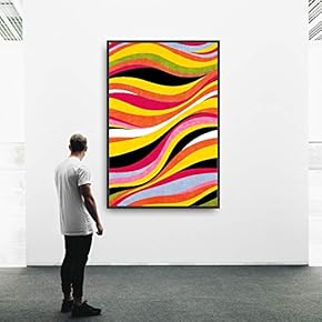 Framed Canvas Wall Art Color Block Canvas Prints Home Artwork Decoration for Living Room,Bedroom - 16x24 inches